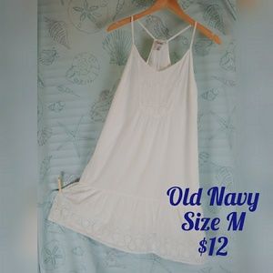 Old Navy White Eyelet Sundress EUC